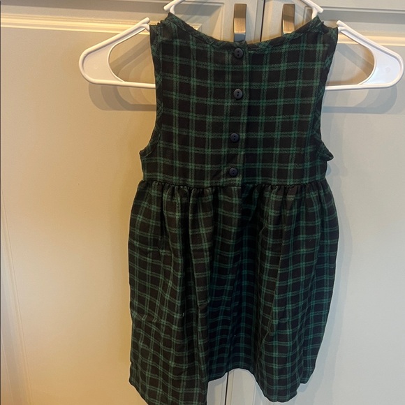 Good Lad St Patrick's Day Navy and Green Classic Plaid Vintage Jumper Dress - Picture 4 of 7